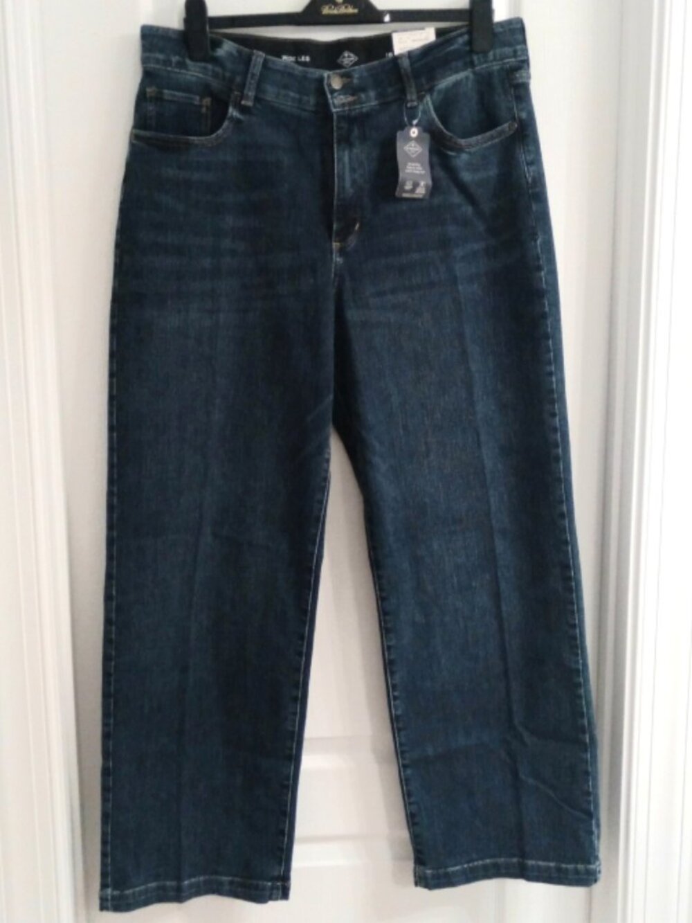 St. John's Bay Dark Wash High Rise Wide Leg Jeans Size 16